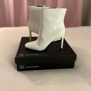 INC white Viana Dress Booties